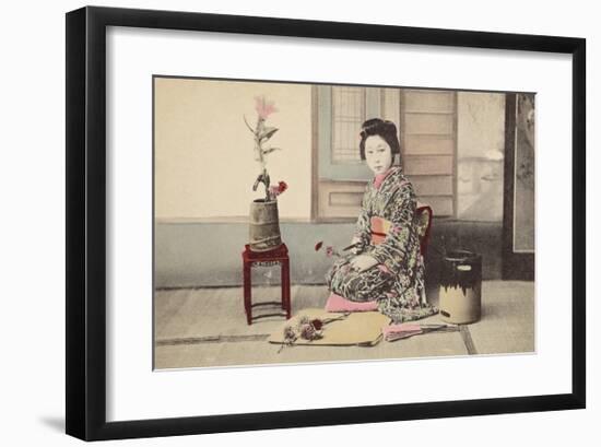 Portrait of Japanese Young Woman-The Kyoto Collection-Framed Premium Giclee Print