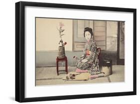 Portrait of Japanese Young Woman-The Kyoto Collection-Framed Premium Giclee Print