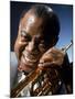 Portrait of Jazz Musician Louis Armstrong-John Loengard-Mounted Premium Photographic Print