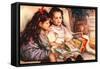 Portrait of Jean and Genevieve Caillebotte-Pierre-Auguste Renoir-Framed Stretched Canvas