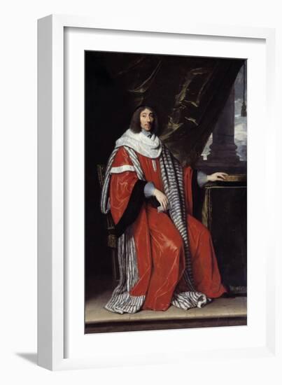 Portrait of Jean Antoine De Mesme by Philippe De Champaigne-null-Framed Giclee Print