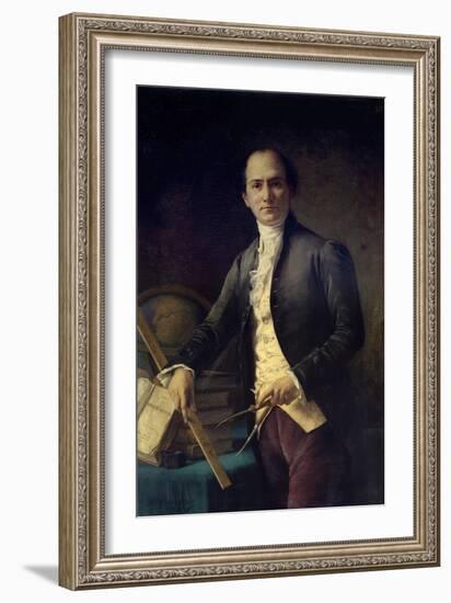 Portrait of Jean-Baptiste Delambre by Henri Coroenne-null-Framed Giclee Print