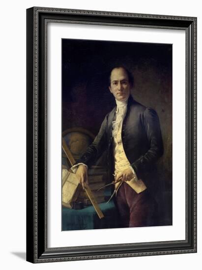 Portrait of Jean-Baptiste Delambre by Henri Coroenne-null-Framed Giclee Print