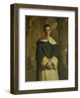 Portrait of Jean Baptiste Henri Lacordaire (1802-61), French Prelate and Theologian, 1841-Theodore Chasseriau-Framed Giclee Print