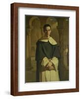 Portrait of Jean Baptiste Henri Lacordaire (1802-61), French Prelate and Theologian, 1841-Theodore Chasseriau-Framed Giclee Print