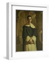 Portrait of Jean Baptiste Henri Lacordaire (1802-61), French Prelate and Theologian, 1841-Theodore Chasseriau-Framed Giclee Print