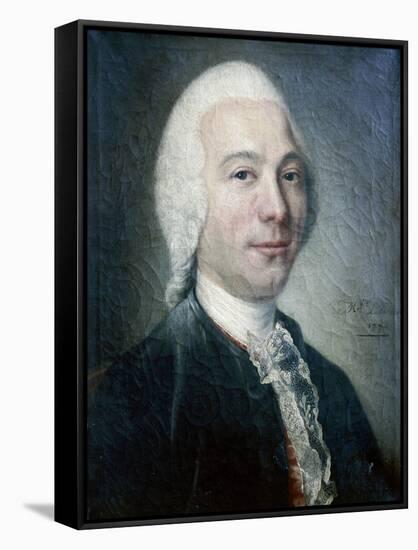 Portrait of Jean-Baptiste Le Rond D'Alembert-null-Framed Stretched Canvas