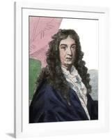 Portrait of Jean Baptiste Lully (1632-1687), French composer-French School-Framed Giclee Print