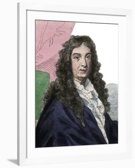 Portrait of Jean Baptiste Lully (1632-1687), French composer-French School-Framed Giclee Print