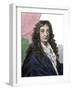 Portrait of Jean Baptiste Lully (1632-1687), French composer-French School-Framed Giclee Print