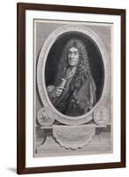 Portrait of Jean Baptiste Lully (1632-87), French Composer and Operatic Director, Engraved by…-Paul Mignard-Framed Giclee Print