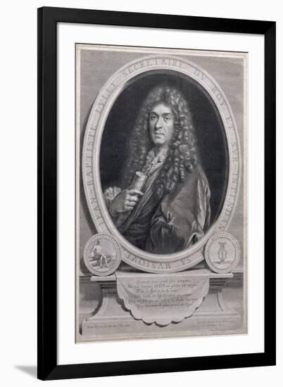 Portrait of Jean Baptiste Lully (1632-87), French Composer and Operatic Director, Engraved by…-Paul Mignard-Framed Giclee Print
