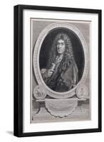 Portrait of Jean Baptiste Lully (1632-87), French Composer and Operatic Director, Engraved by…-Paul Mignard-Framed Giclee Print