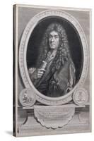 Portrait of Jean Baptiste Lully (1632-87), French Composer and Operatic Director, Engraved by…-Paul Mignard-Stretched Canvas