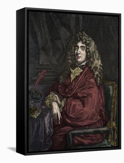 Portrait of Jean Baptiste Poquelin Moliere-Stefano Bianchetti-Framed Stretched Canvas