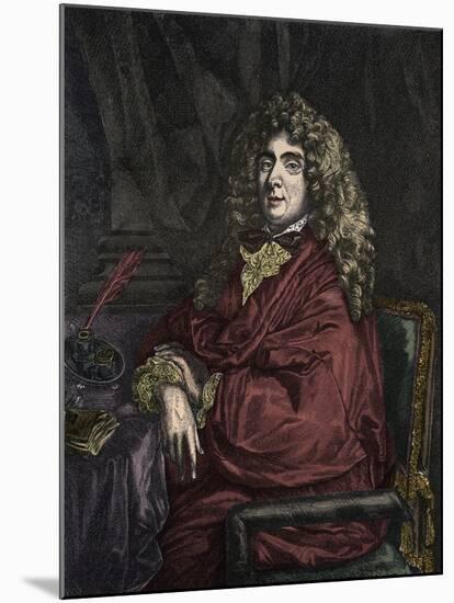 Portrait of Jean Baptiste Poquelin Moliere-Stefano Bianchetti-Mounted Giclee Print