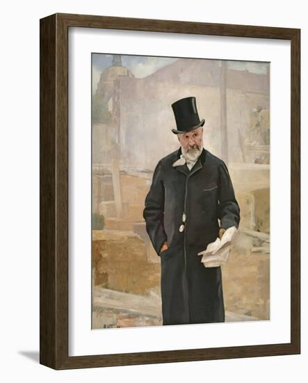 Portrait of Jean Charles Adolphe Alphand-Alfred Roll-Framed Giclee Print