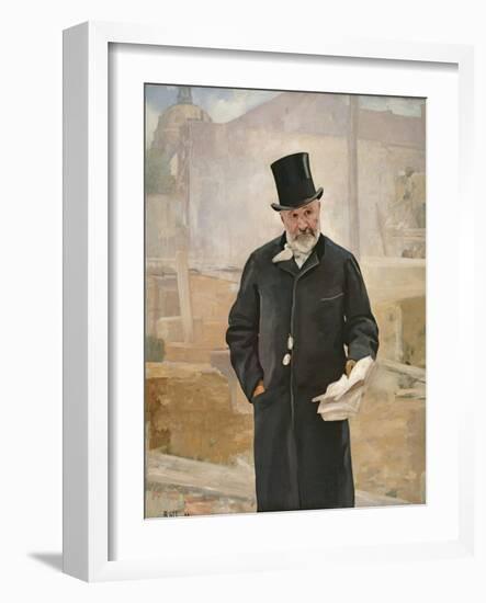 Portrait of Jean Charles Adolphe Alphand-Alfred Roll-Framed Giclee Print