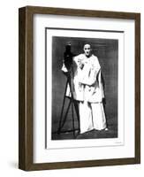 Portrait of Jean Charles Deburau as Pierrot, circa 1850-60-Nadar-Framed Premium Giclee Print