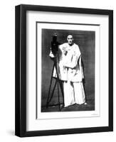 Portrait of Jean Charles Deburau as Pierrot, circa 1850-60-Nadar-Framed Premium Giclee Print