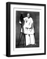 Portrait of Jean Charles Deburau as Pierrot, circa 1850-60-Nadar-Framed Giclee Print