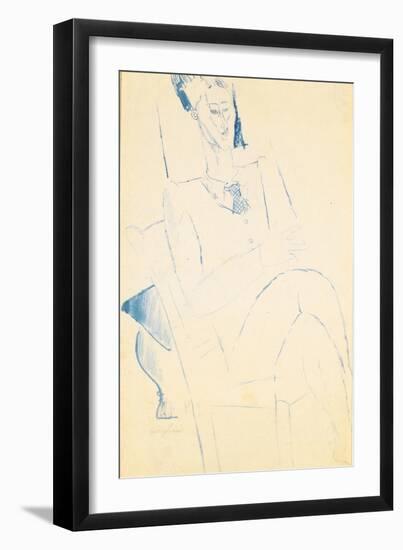 Portrait of Jean Cocteau, C. 1916-Amedeo Modigliani-Framed Giclee Print