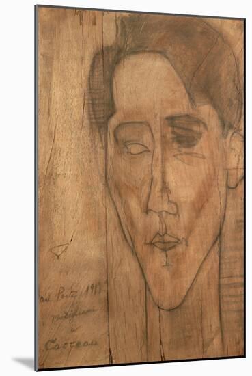 Portrait of Jean Cocteau-Amedeo Modigliani-Mounted Giclee Print