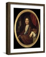 Portrait of Jean De La Bruyere - by Gaspar Netscher-null-Framed Giclee Print