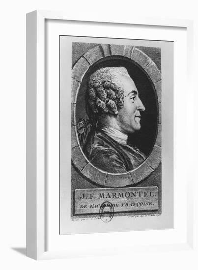 Portrait of Jean François Marmontel, 1765-Augustin De Saint-aubin-Framed Giclee Print