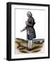 Portrait of Jean-Jacques Rousseau (1712-1778), Swiss philosopher-French School-Framed Giclee Print