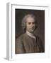 Portrait of Jean-Jacques Rousseau (1712-177)-Maurice Quentin de La Tour-Framed Giclee Print