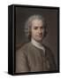 Portrait of Jean-Jacques Rousseau (1712-177)-Maurice Quentin de La Tour-Framed Stretched Canvas