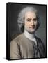 Portrait of Jean Jacques Rousseau (1712-78)-Maurice Quentin de La Tour-Framed Stretched Canvas