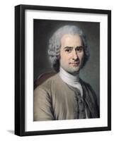 Portrait of Jean Jacques Rousseau (1712-78)-Maurice Quentin de La Tour-Framed Giclee Print