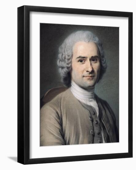 Portrait of Jean Jacques Rousseau (1712-78)-Maurice Quentin de La Tour-Framed Giclee Print