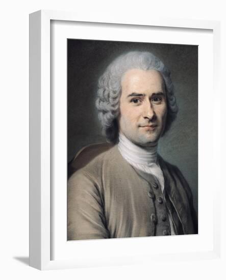 Portrait of Jean Jacques Rousseau (1712-78)-Maurice Quentin de La Tour-Framed Giclee Print