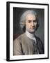 Portrait of Jean Jacques Rousseau (1712-78)-Maurice Quentin de La Tour-Framed Giclee Print