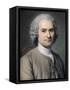 Portrait of Jean Jacques Rousseau (1712-78)-Maurice Quentin de La Tour-Framed Stretched Canvas