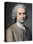 Portrait of Jean Jacques Rousseau (1712-78)-Maurice Quentin de La Tour-Stretched Canvas