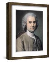 Portrait of Jean Jacques Rousseau (1712-78)-Maurice Quentin de La Tour-Framed Giclee Print