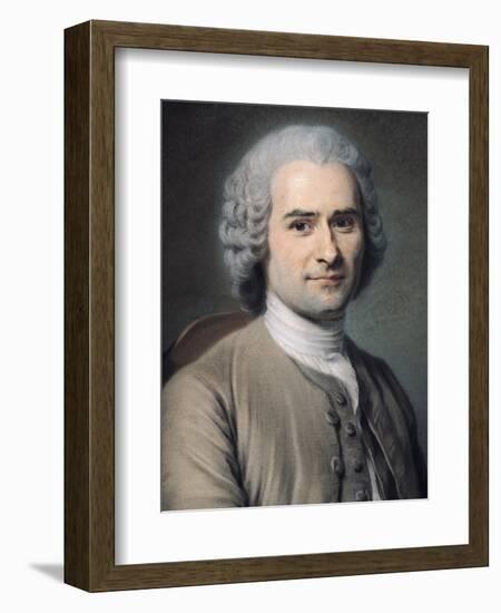 Portrait of Jean Jacques Rousseau (1712-78)-Maurice Quentin de La Tour-Framed Giclee Print