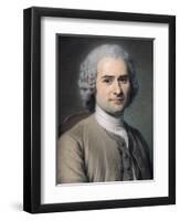 Portrait of Jean Jacques Rousseau (1712-78)-Maurice Quentin de La Tour-Framed Giclee Print