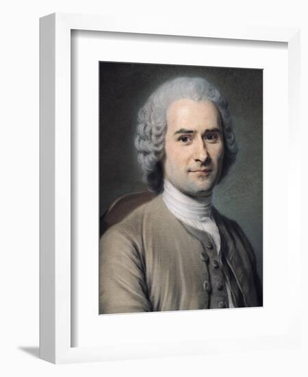 Portrait of Jean Jacques Rousseau (1712-78)-Maurice Quentin de La Tour-Framed Giclee Print