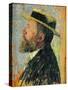 Portrait of Jean Jaures-Henri Martin-Stretched Canvas