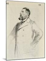 Portrait of Jean Leon Jaures-null-Mounted Giclee Print