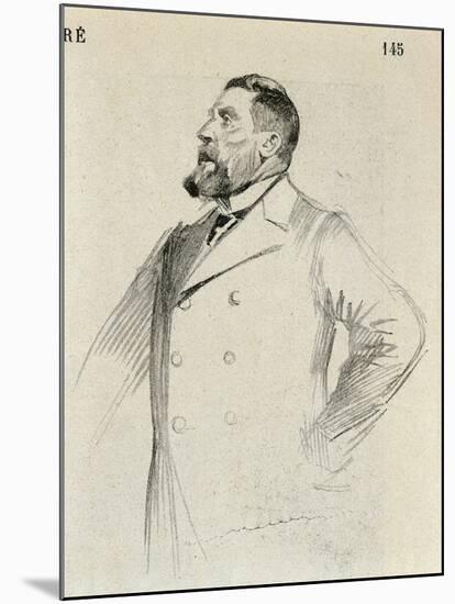 Portrait of Jean Leon Jaures-null-Mounted Giclee Print