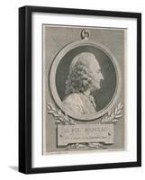 Portrait of Jean Philippe Rameau (1683-1764) Engraved by Auguste De Saint-Aubin-Jean-jacques Caffieri-Framed Giclee Print