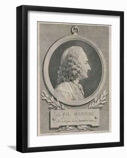 Portrait of Jean Philippe Rameau (1683-1764) Engraved by Auguste De Saint-Aubin-Jean-jacques Caffieri-Framed Giclee Print