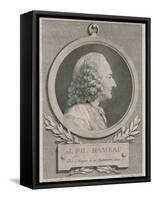 Portrait of Jean Philippe Rameau (1683-1764) Engraved by Auguste De Saint-Aubin-Jean-jacques Caffieri-Framed Stretched Canvas