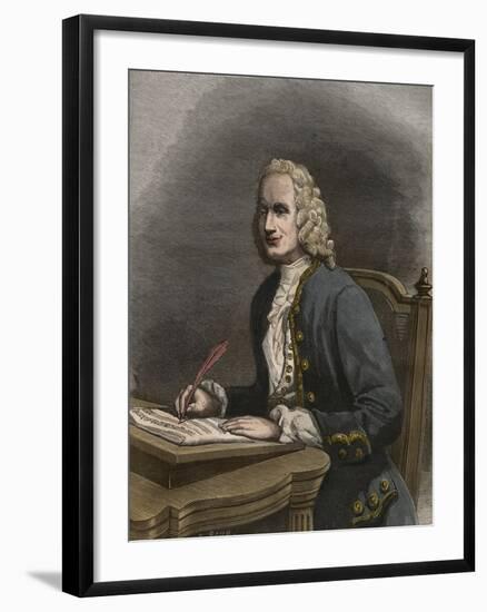 Portrait of Jean Philippe Rameau-Stefano Bianchetti-Framed Giclee Print